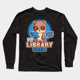 Cute Otter Reading A Book Long Sleeve T-Shirt